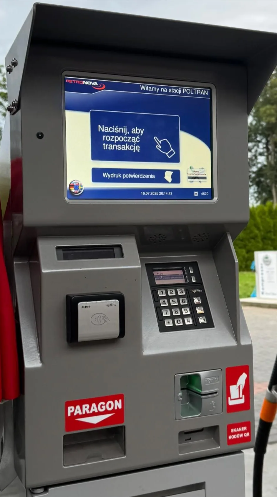 Kasa samoobsługowa i tankomat 24/7 na Stacji Paliw PolTran w Polanowie